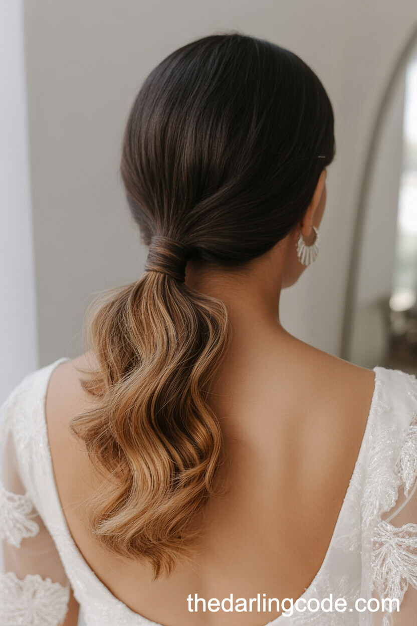 Ombre Ponytail With Subtle Waves