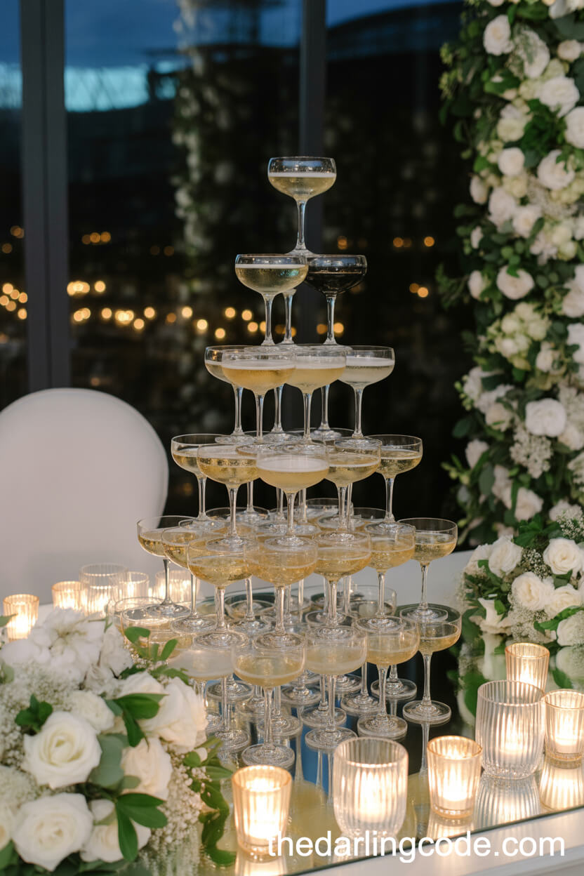 Floral Wall Photo Backdrop With Neon Sign