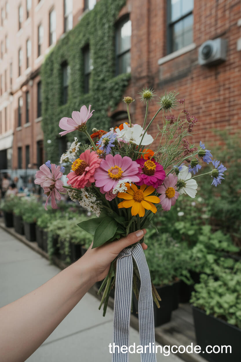 Modern City Garden Wildflower Bouquet