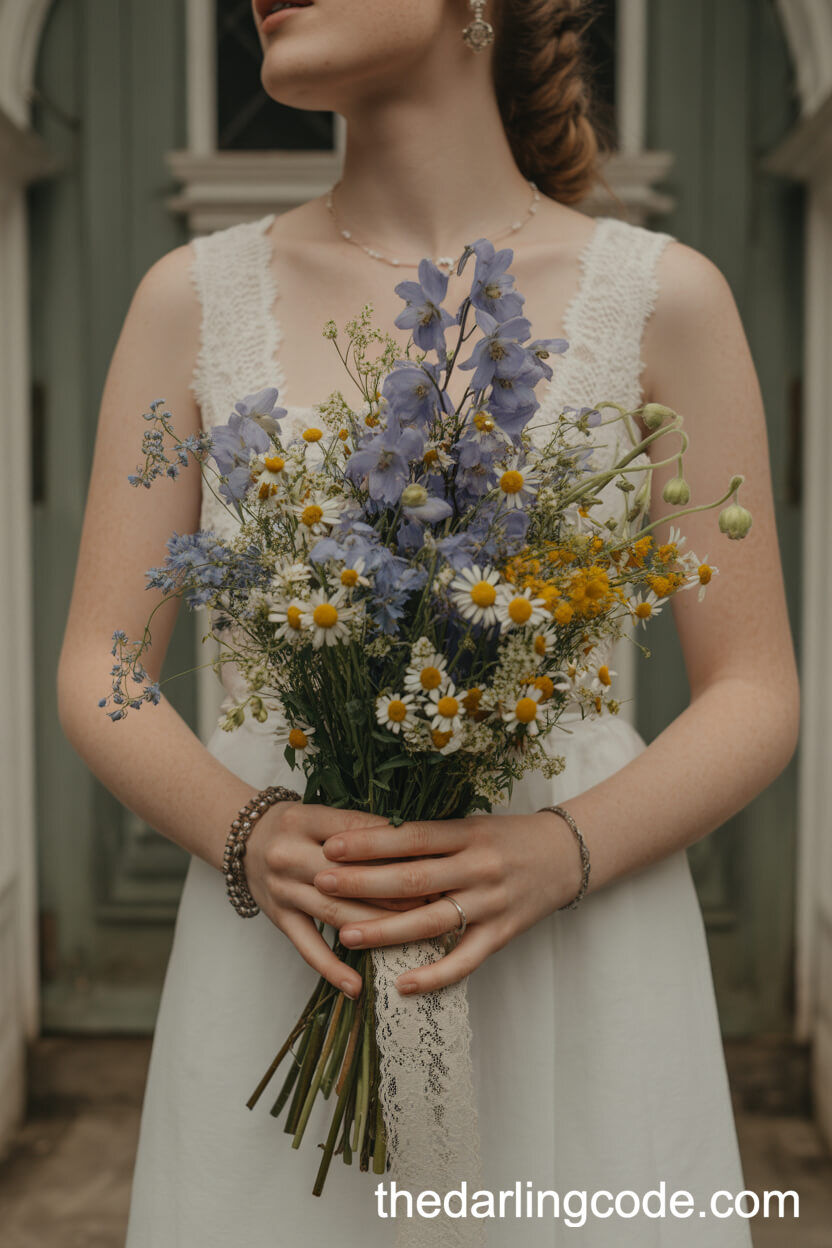 Vintage Lace Wildflower Bridal Bouquet