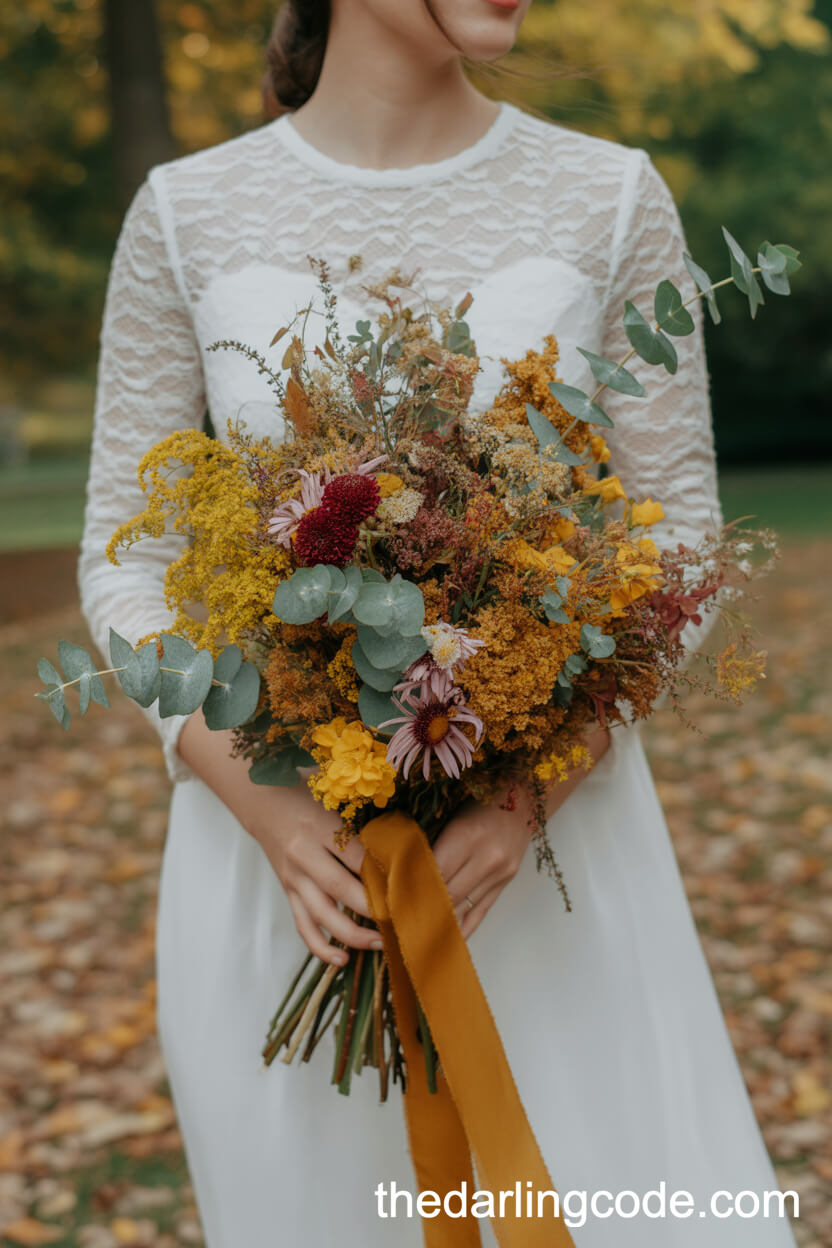 Warm Autumn Wildflower Bouquet