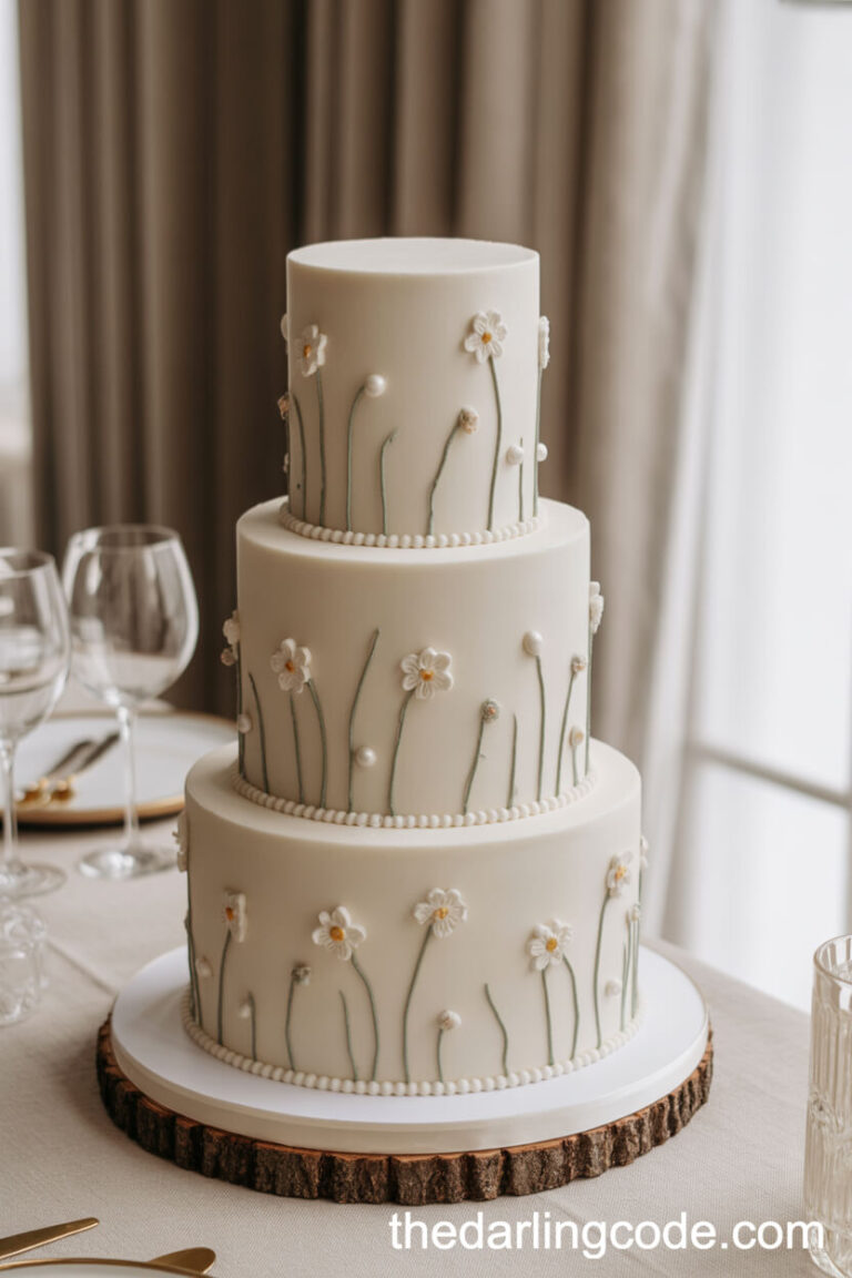 wildflower wedding cake ideas