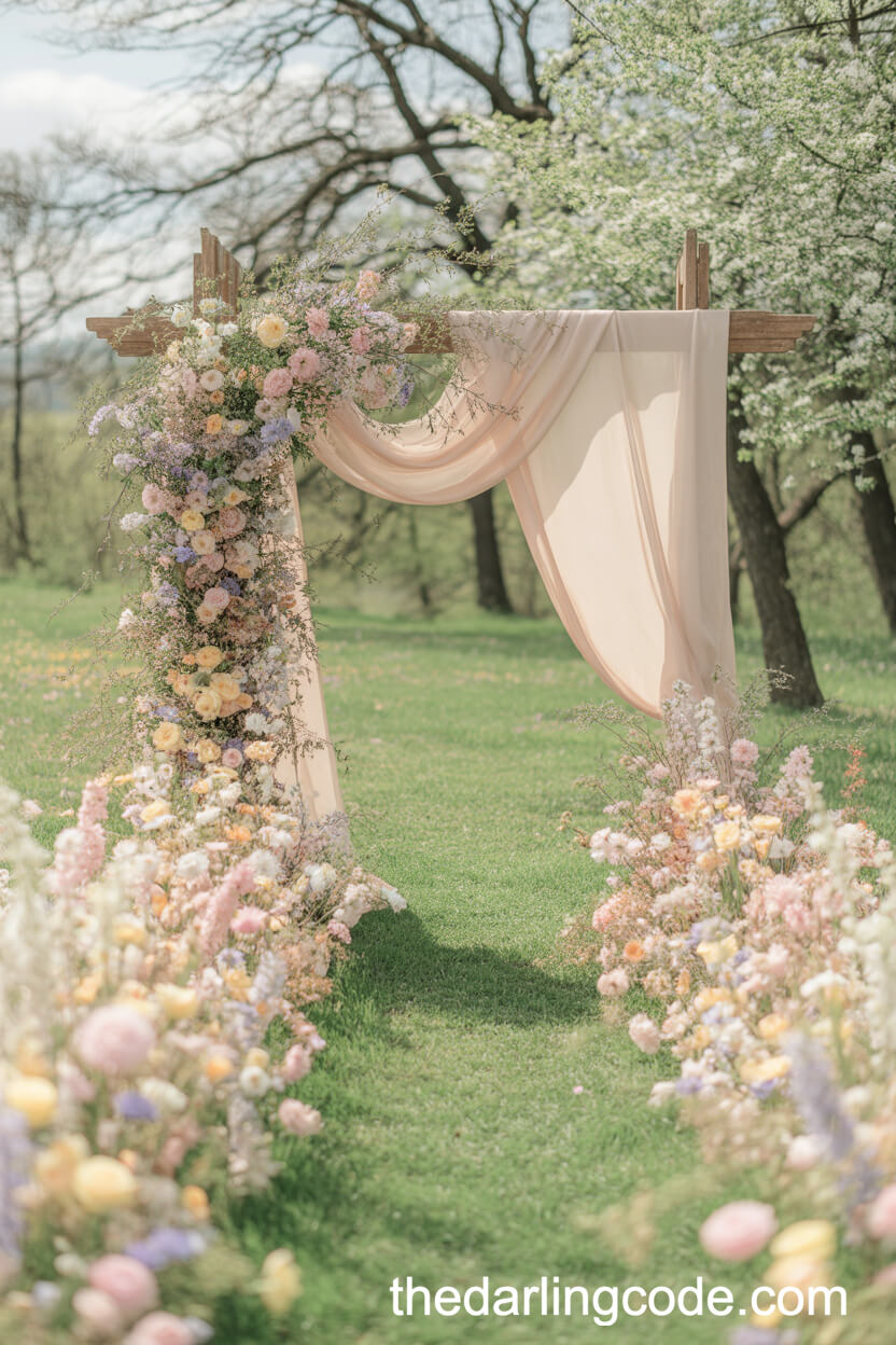 Pastel Wildflower Color Palette For A Spring Meadow Wedding