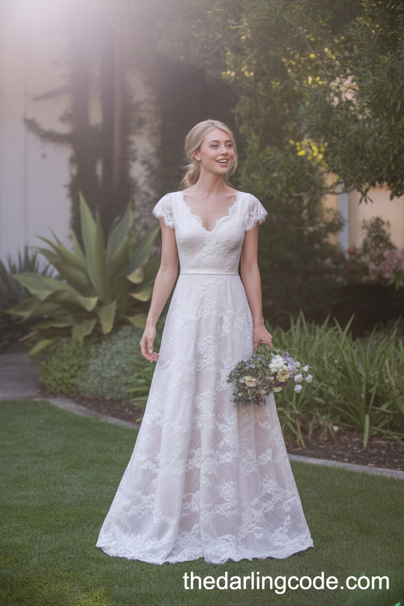 Classic Wildflower Lace Wedding Dress