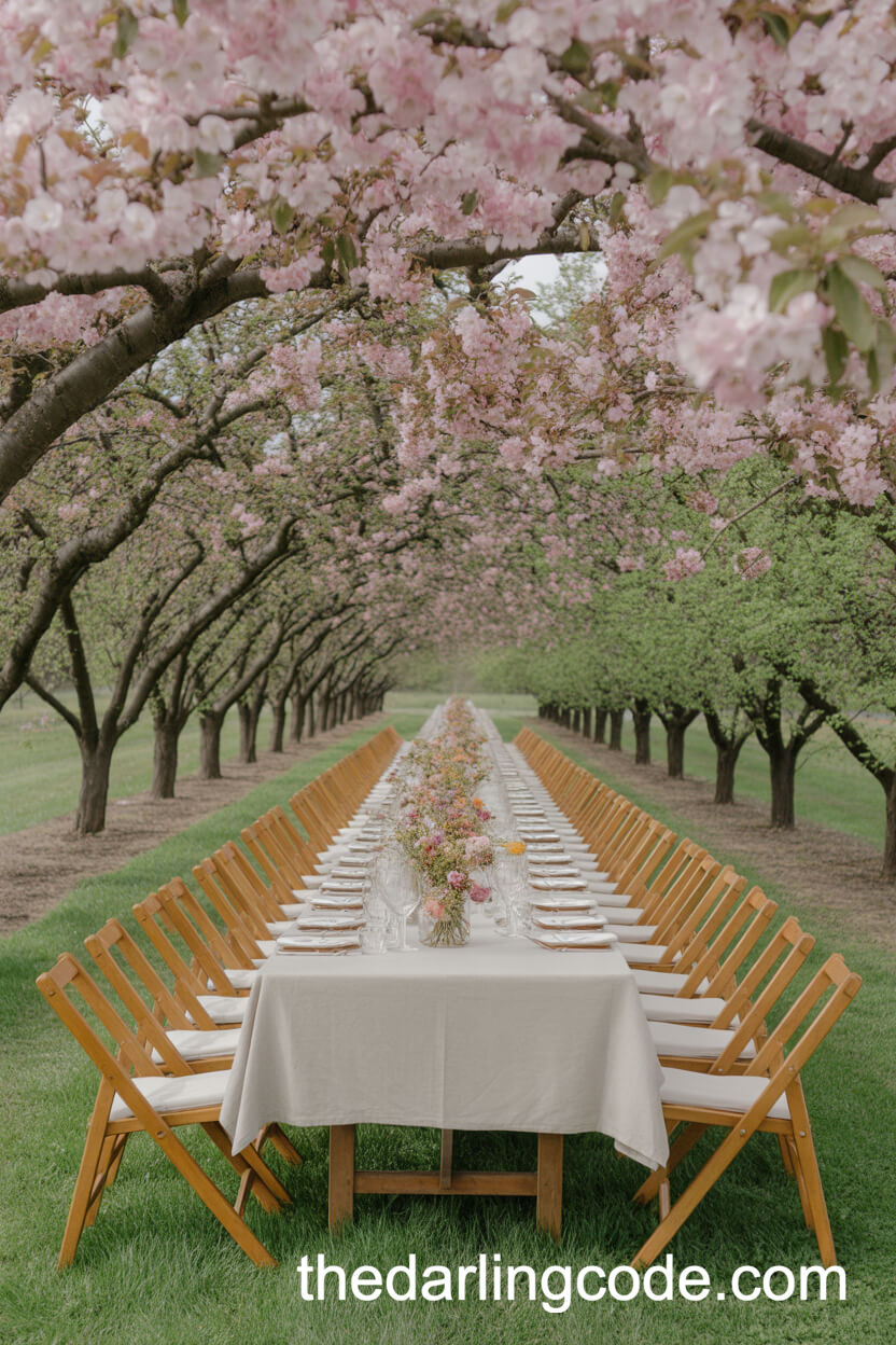 Spring Orchard Wedding With Wildflower Tablescapes