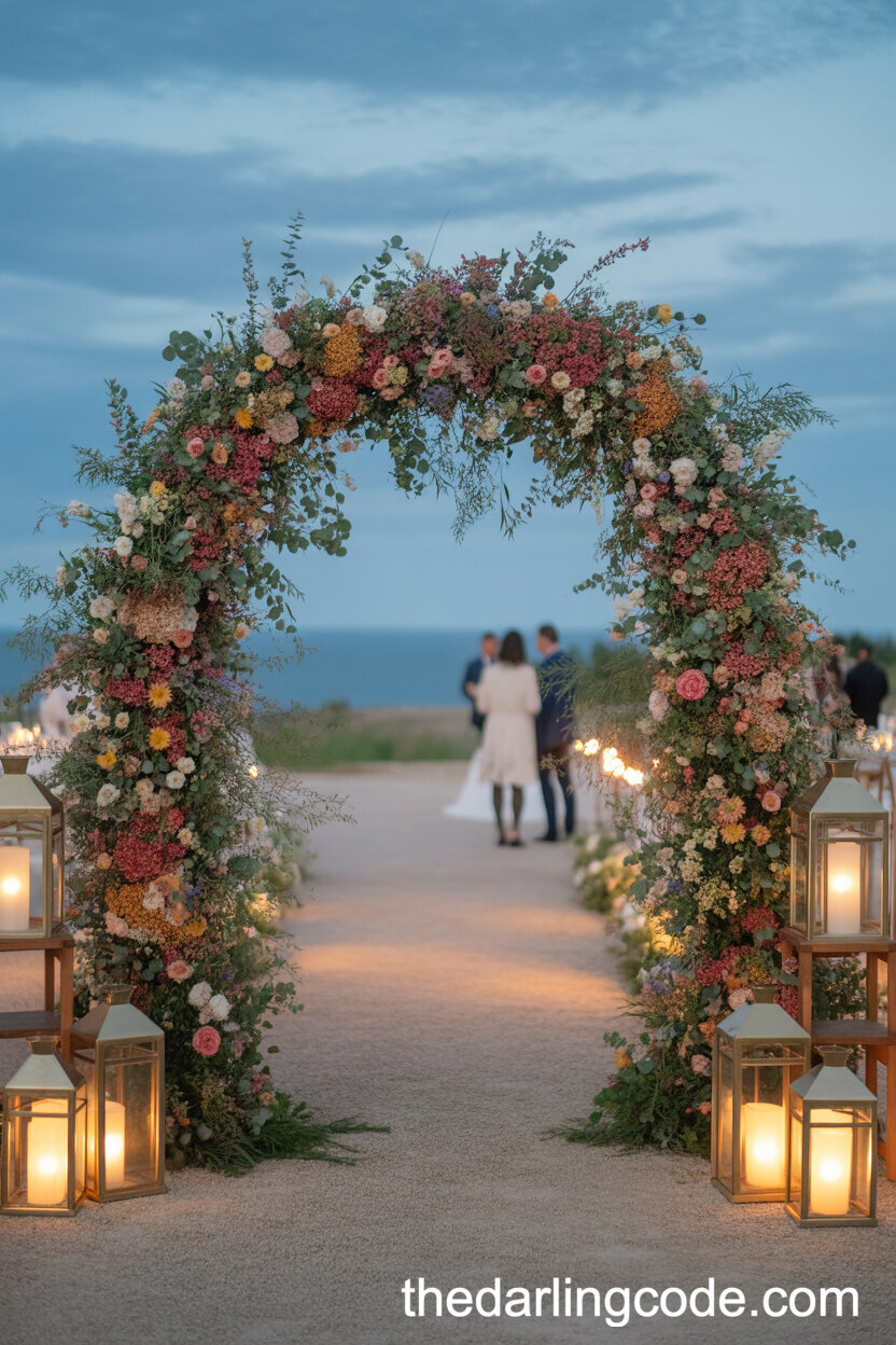 Wildflower Archway At Reception Entrance