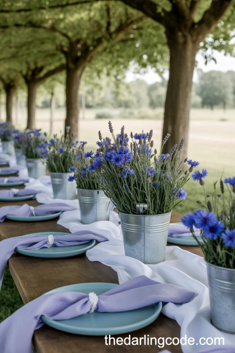 wildflower wedding theme table settings